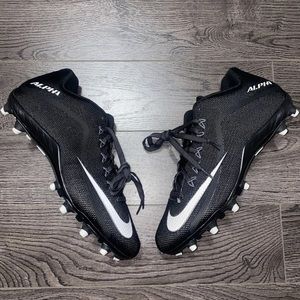 Nike Alpha Pro 2 TD Low Football Cleats Black White 719930-010 New Men's
